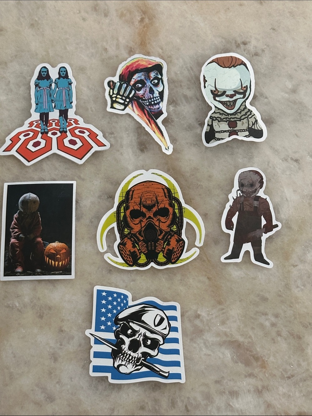 Horror Character Vinyl Sticker Pack of 7 - Multi-Color